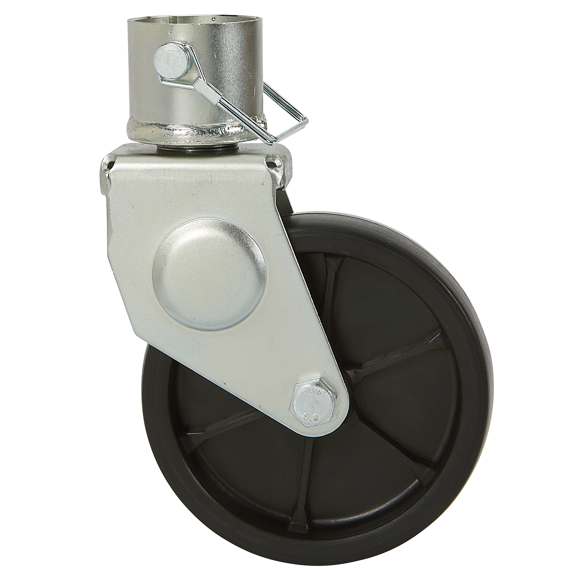 Ultra-Tow Round Tube Jack Caster Wheel, 6in. Dia., 1200-Lb. Capacity
